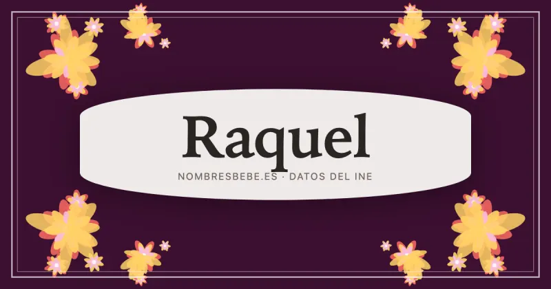 Raquel, en una estampa ornamental de nombresbebe.es