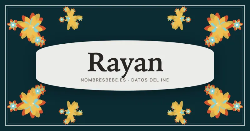 Rayan, en una estampa ornamental de nombresbebe.es