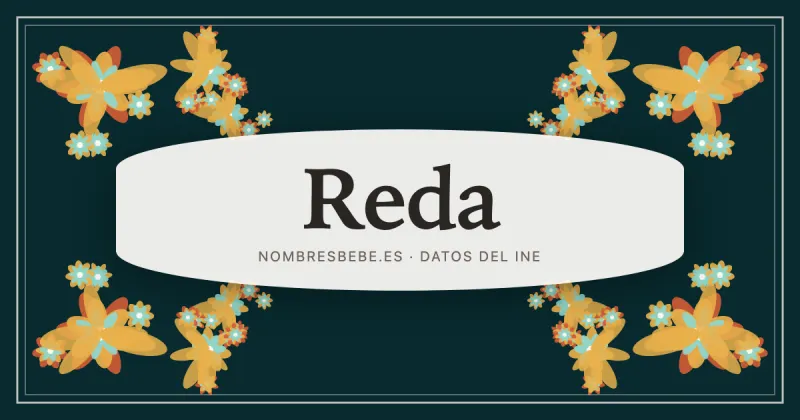 Reda, en una estampa ornamental de nombresbebe.es
