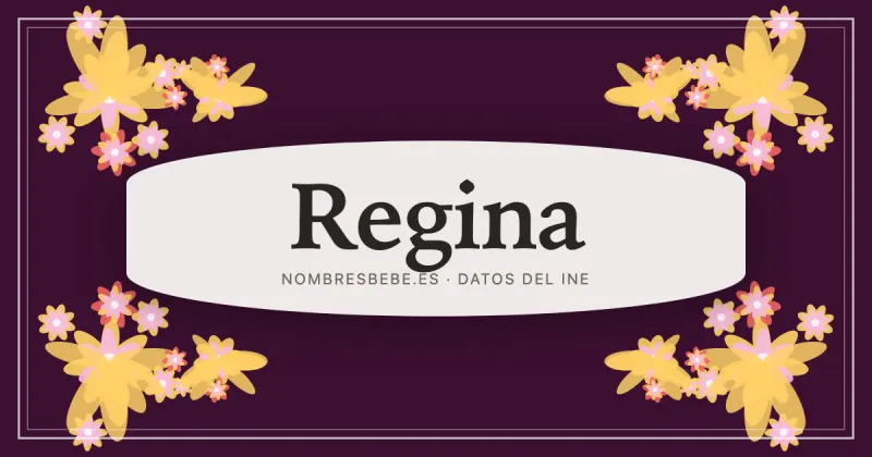 Regina, en una estampa ornamental de nombresbebe.es