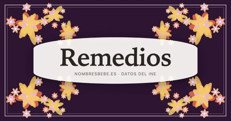 Remedios, en una estampa ornamental de nombresbebe.es