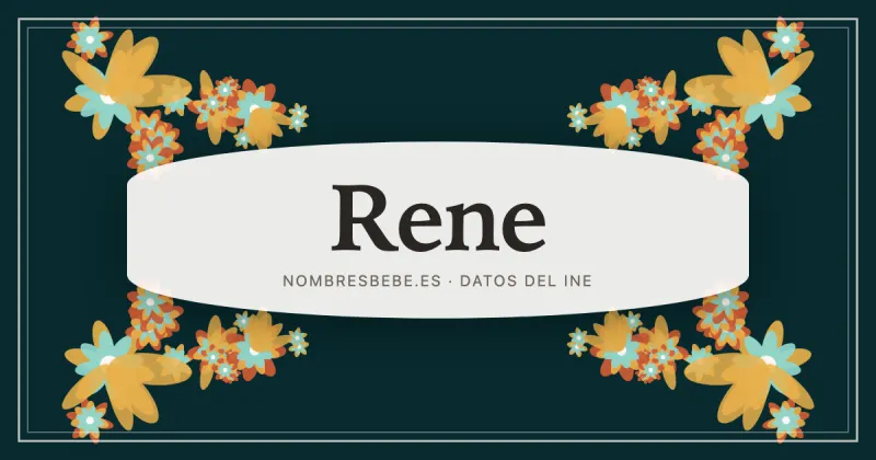 Rene, en una estampa ornamental de nombresbebe.es
