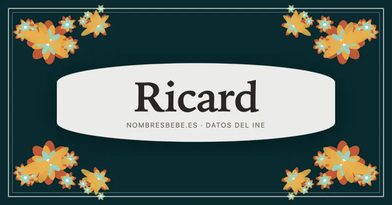 Ricard, en una estampa ornamental de nombresbebe.es
