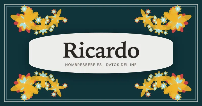 Ricardo, en una estampa ornamental de nombresbebe.es