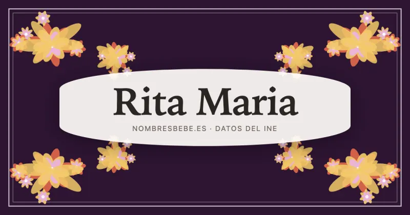 Rita Maria, en una estampa ornamental de nombresbebe.es