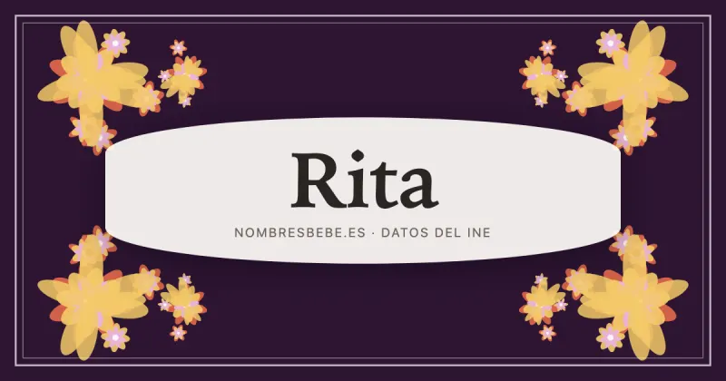 Rita, en una estampa ornamental de nombresbebe.es