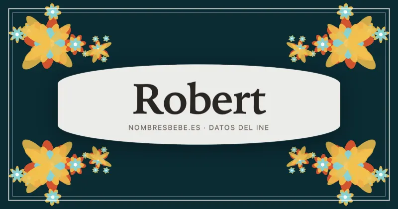 Robert, en una estampa ornamental de nombresbebe.es