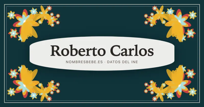 Roberto Carlos, en una estampa ornamental de nombresbebe.es