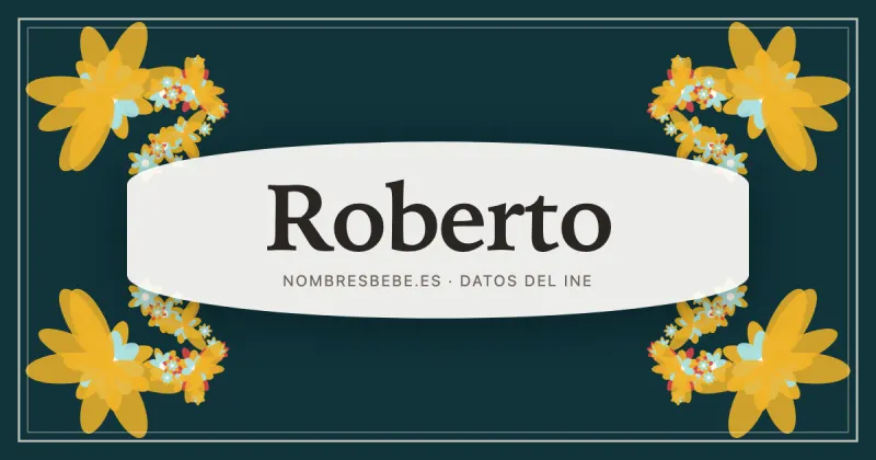 Roberto, en una estampa ornamental de nombresbebe.es