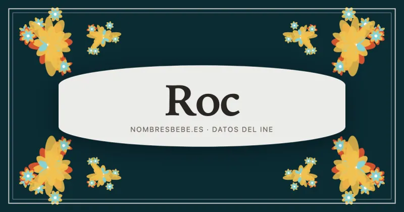 Roc, en una estampa ornamental de nombresbebe.es