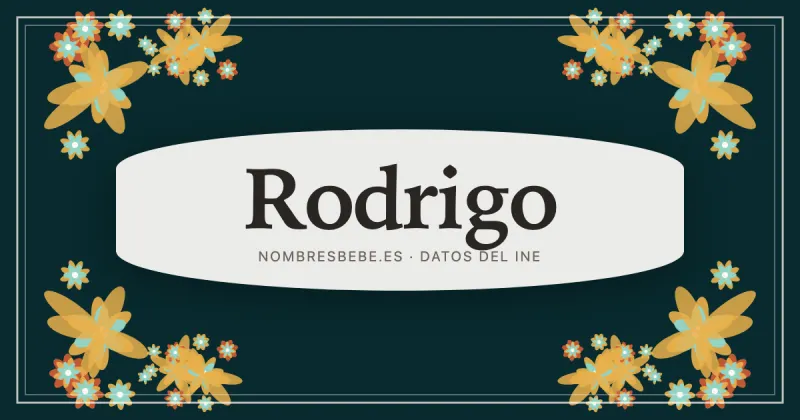 Rodrigo, en una estampa ornamental de nombresbebe.es