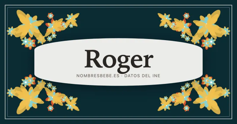 Roger, en una estampa ornamental de nombresbebe.es