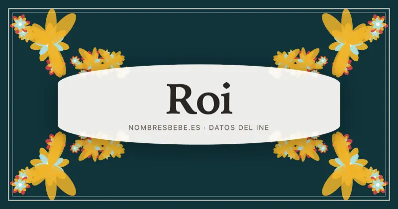 Roi, en una estampa ornamental de nombresbebe.es