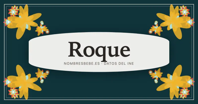 Roque, en una estampa ornamental de nombresbebe.es
