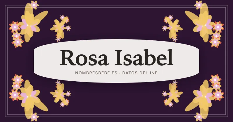 Rosa Isabel, en una estampa ornamental de nombresbebe.es
