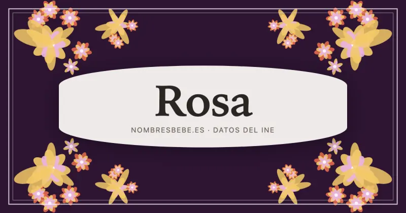 Rosa, en una estampa ornamental de nombresbebe.es