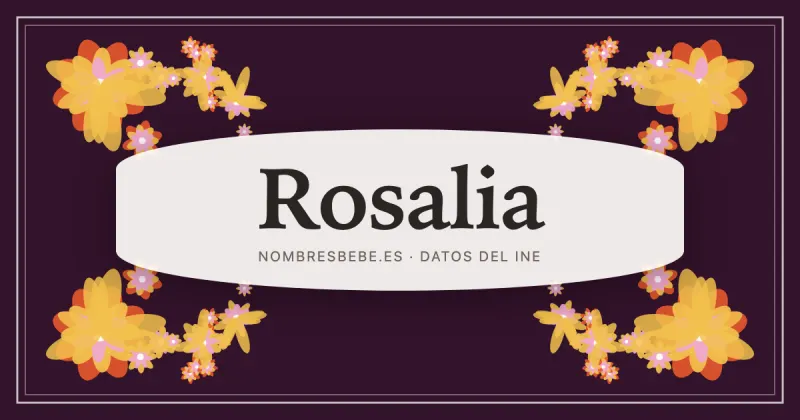 Rosalia, en una estampa ornamental de nombresbebe.es