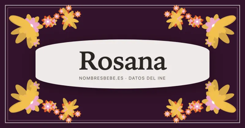 Rosana, en una estampa ornamental de nombresbebe.es