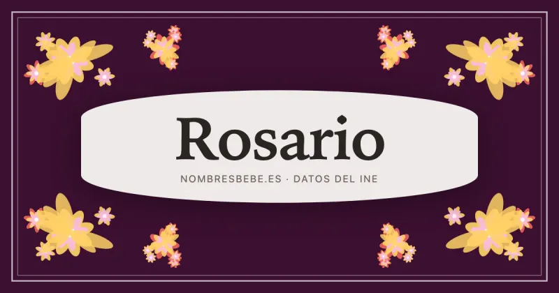 Rosario, en una estampa ornamental de nombresbebe.es
