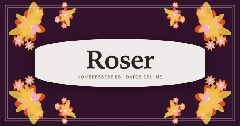 Roser, en una estampa ornamental de nombresbebe.es