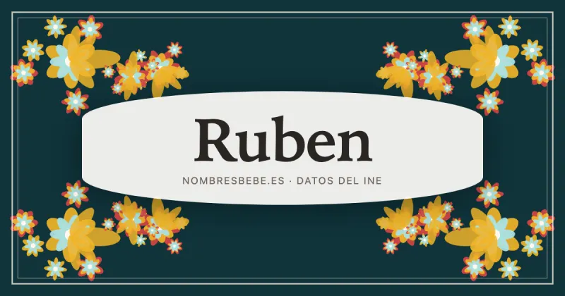 Ruben, en una estampa ornamental de nombresbebe.es