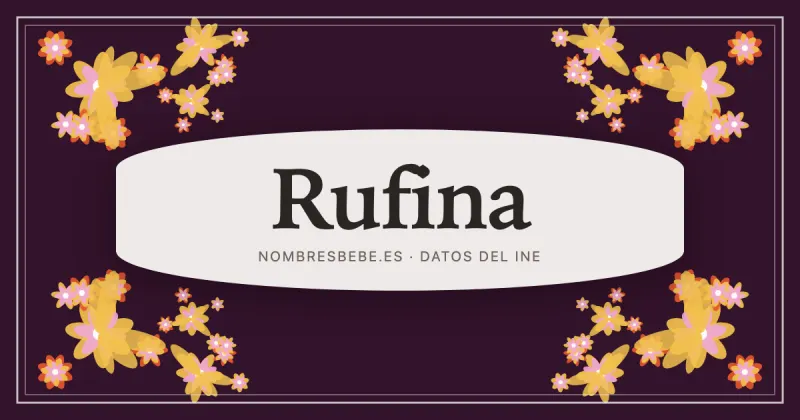 Rufina, en una estampa ornamental de nombresbebe.es