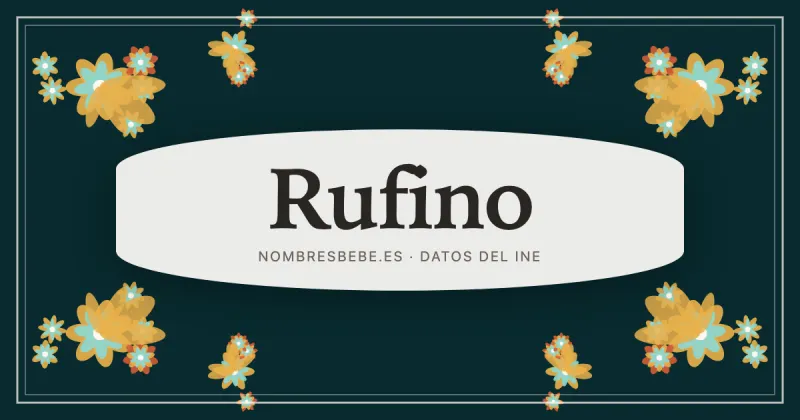 Rufino, en una estampa ornamental de nombresbebe.es