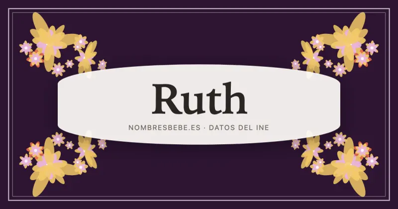 Ruth, en una estampa ornamental de nombresbebe.es