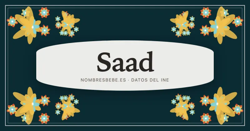 Saad, en una estampa ornamental de nombresbebe.es
