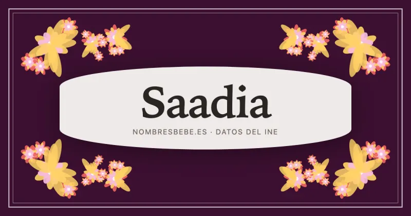 Saadia, en una estampa ornamental de nombresbebe.es