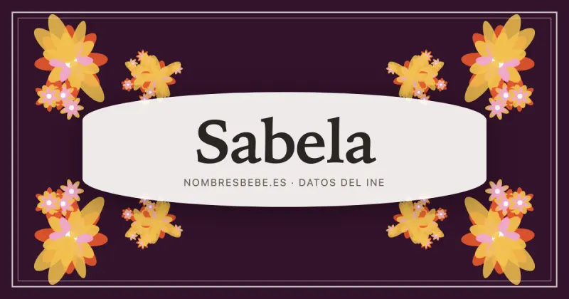 Sabela, en una estampa ornamental de nombresbebe.es