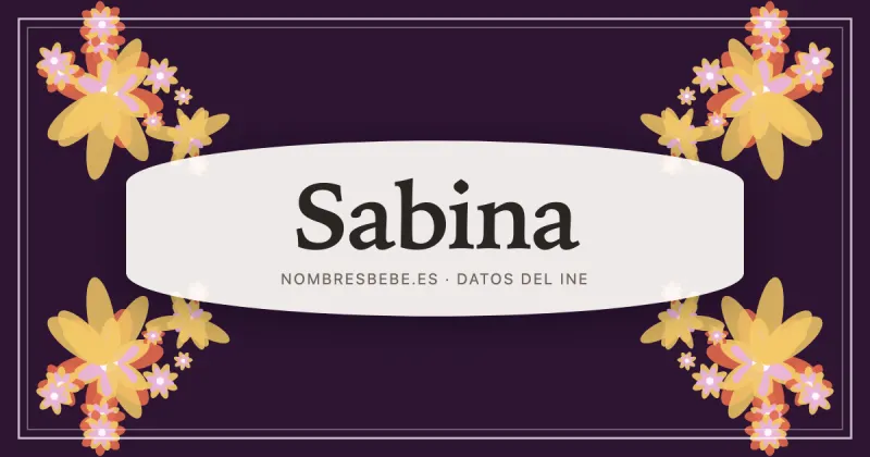 Sabina, en una estampa ornamental de nombresbebe.es
