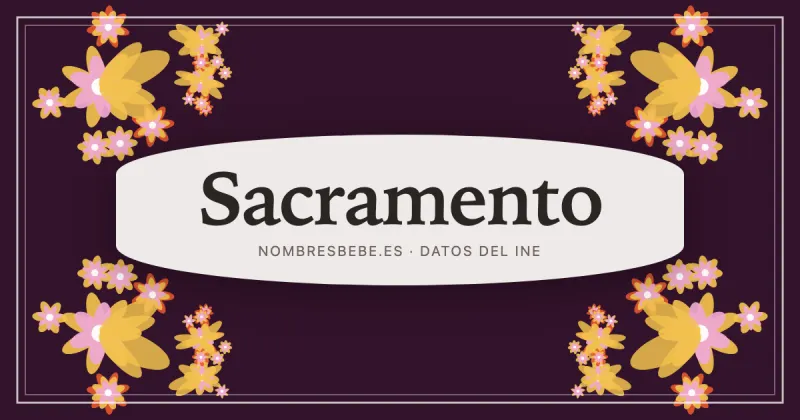 Sacramento, en una estampa ornamental de nombresbebe.es