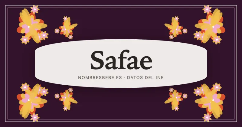 Safae, en una estampa ornamental de nombresbebe.es