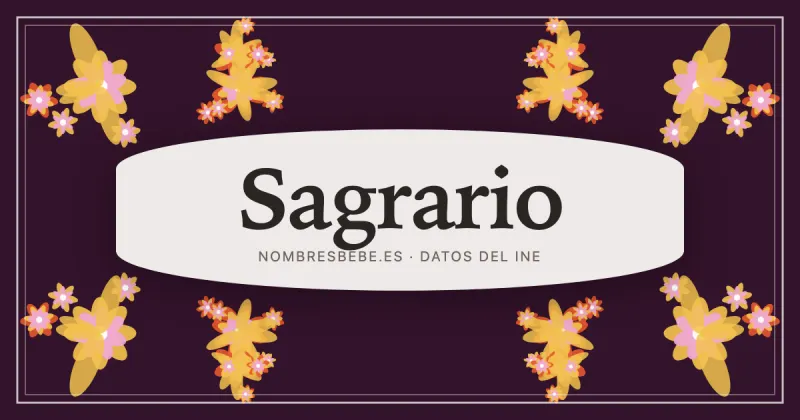 Sagrario, en una estampa ornamental de nombresbebe.es