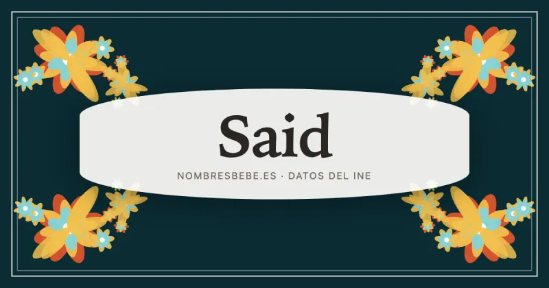 Said, en una estampa ornamental de nombresbebe.es