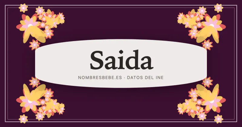 Saida, en una estampa ornamental de nombresbebe.es