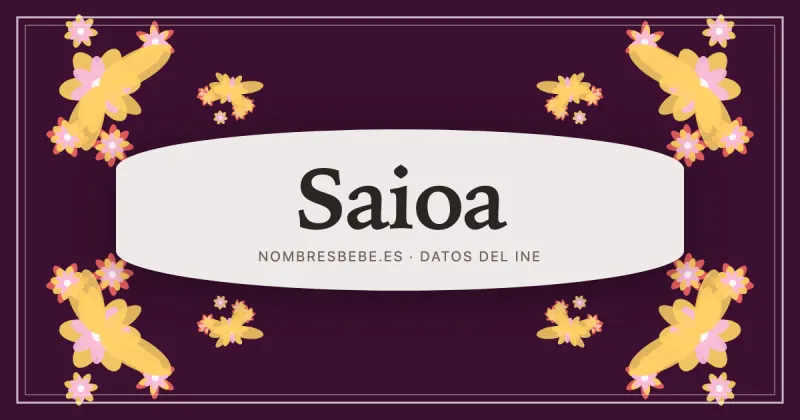 Saioa, en una estampa ornamental de nombresbebe.es