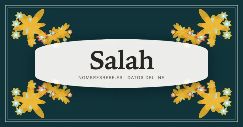 Salah, en una estampa ornamental de nombresbebe.es