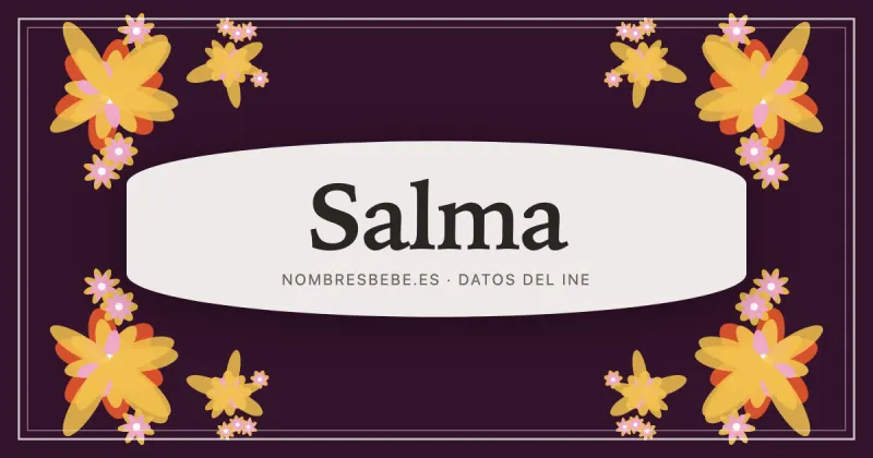 Salma, en una estampa ornamental de nombresbebe.es