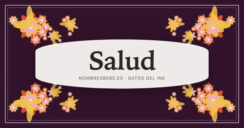 Salud, en una estampa ornamental de nombresbebe.es
