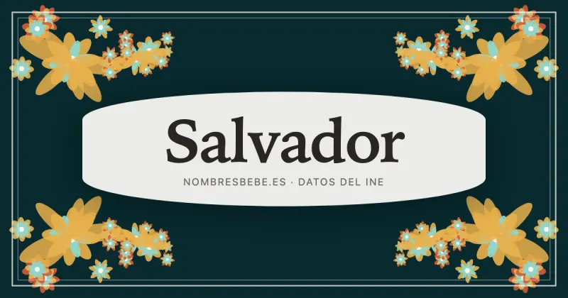 Salvador, en una estampa ornamental de nombresbebe.es