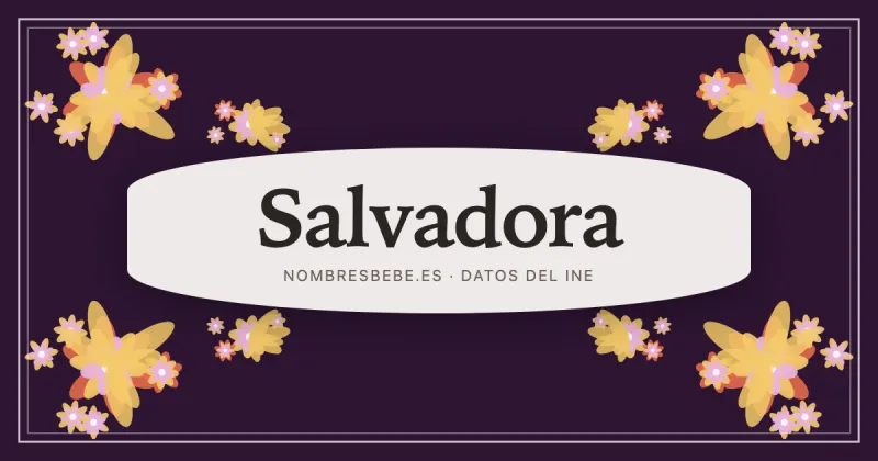 Salvadora, en una estampa ornamental de nombresbebe.es