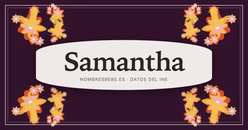 Samantha, en una estampa ornamental de nombresbebe.es