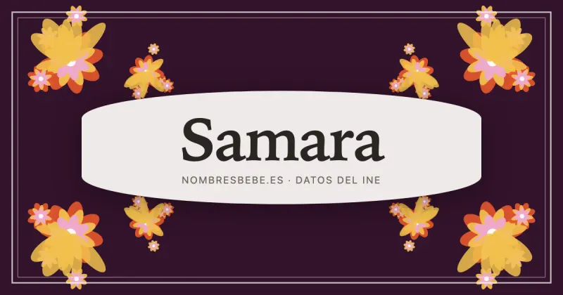 Samara, en una estampa ornamental de nombresbebe.es