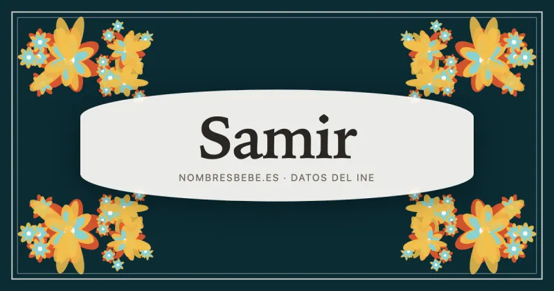 Samir, en una estampa ornamental de nombresbebe.es