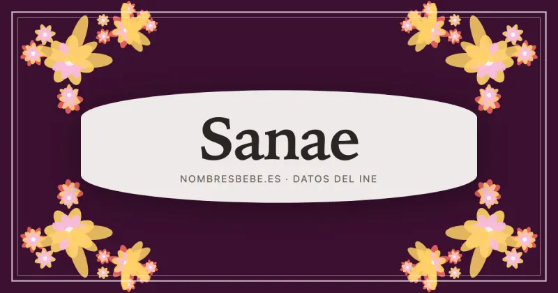 Sanae, en una estampa ornamental de nombresbebe.es