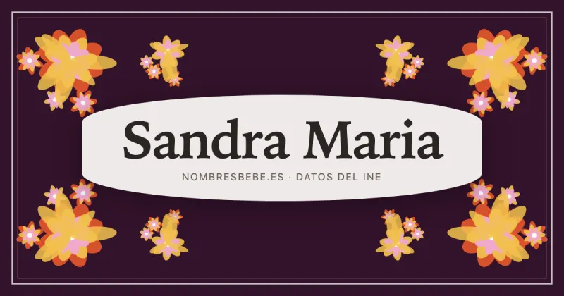 Sandra Maria, en una estampa ornamental de nombresbebe.es