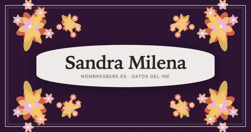 Sandra Milena, en una estampa ornamental de nombresbebe.es