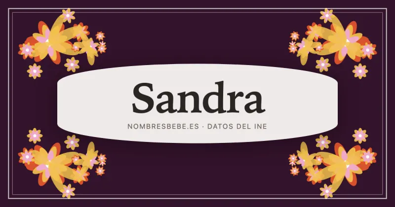 Sandra, en una estampa ornamental de nombresbebe.es